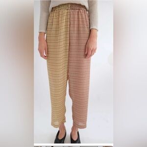 Beklina Basic Pant Plaid Two-Tone Pants S/M